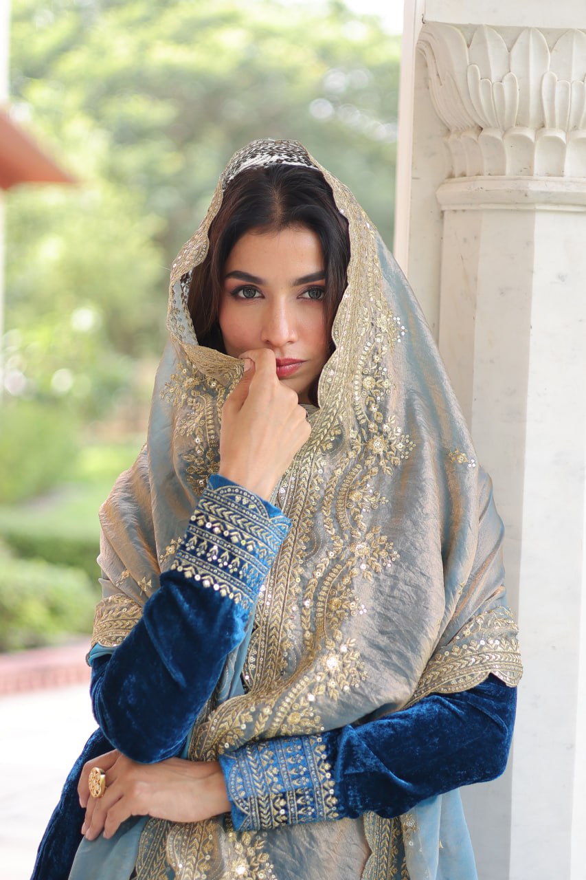 Lehenga Mart Designer Velvet Ready To Wear Kurta Pant With Dupatta For Women-Morpich - Distacart