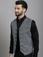 Even Apparels Solid Waistcoat - Blue