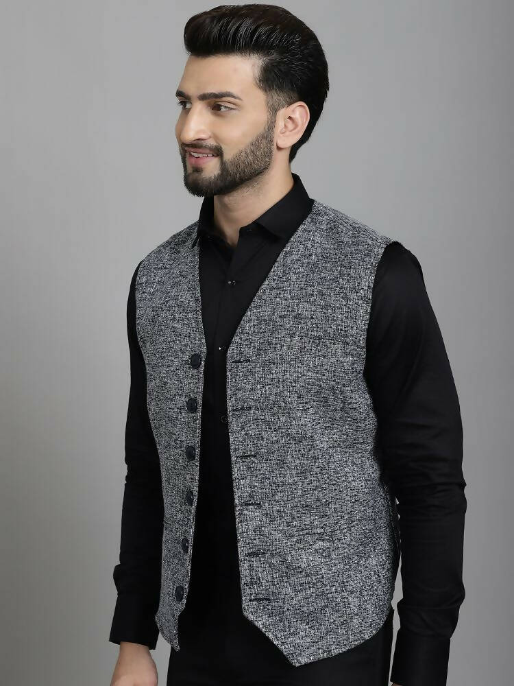 Even Apparels Solid Waistcoat - Blue