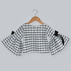 Pink Cow Fashions Box Printed Top With Bow