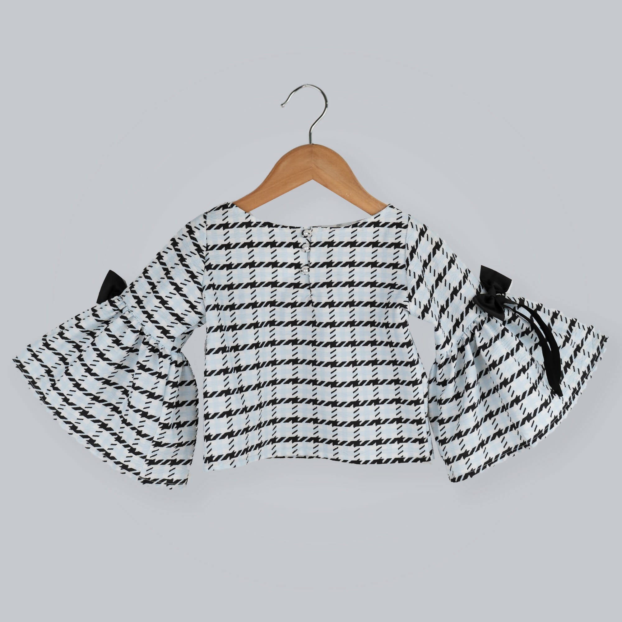Pink Cow Fashions Box Printed Top With Bow