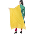 A R SILK Lemon Color Golden border Cotton Dupattas and Chunnis