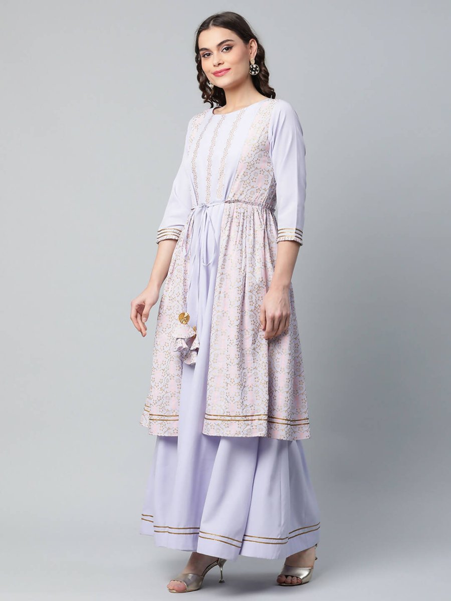 Ahalyaa Womens Powder Blue Crepe Floral Dress - Distacart