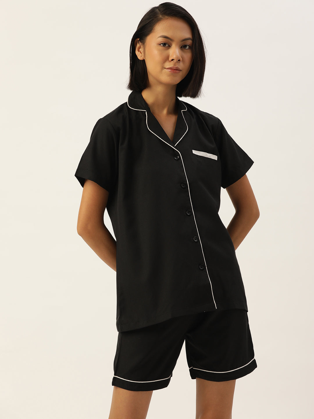 Jainish Women Black Night suit ( LNS 002Black ) - Distacart