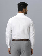 Ramraj Cotton Mens Full Sleeve White Shirt Plus Size - Justice White