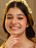 Ruby Raang Crimson Drop Pearl Maang Tikka - Distacart