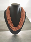 Inhanns Handmade Beaded Multilayer Necklace, 20 Layers - Sandalwood