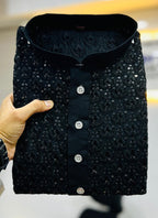 Prazu Fashion Black Rayon Embrodered Kurta With Pajama - Distacart