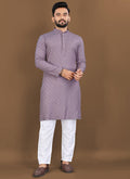 Prazu Fashion Wine Rayon Embrodered Kurta With Pajama - Distacart