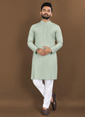 Prazu Fashion Pista Green Rayon Embrodered Kurta With Pajama - Distacart