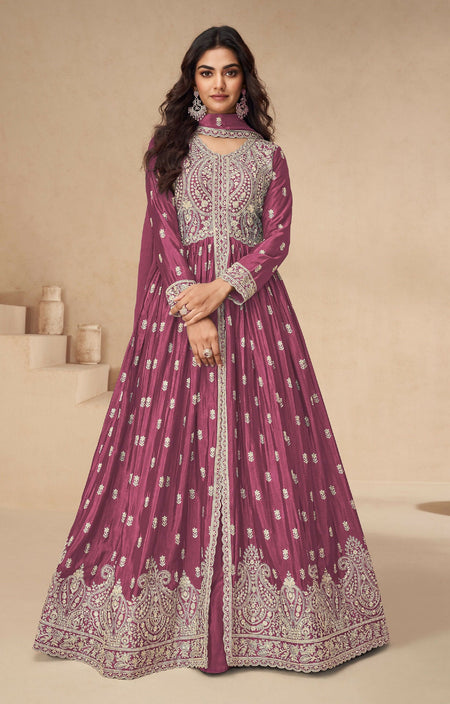 Anaita Magenta Chinon With Sequence Embroidery Salwar Suit