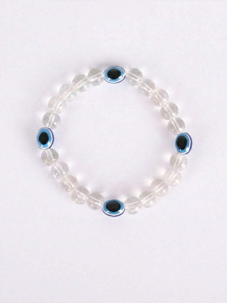 NVR White Crystal Evil Eye Bracelet for Men & Women - Distacart