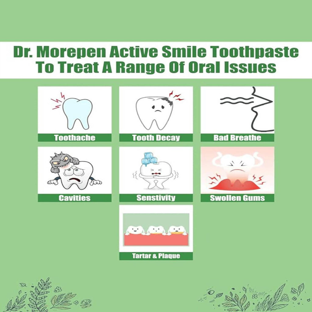 Dr. Morepen Active Smile Toothpaste with Bamboo Brush