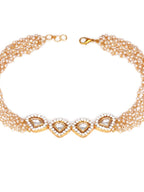 Kundan & Pearl Neckpiece (Gold) - Ruby Raang