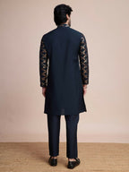Vastranavya Traditional Festival Wear Pure Silk Thread & Sequence Embroidered Work Kurta
