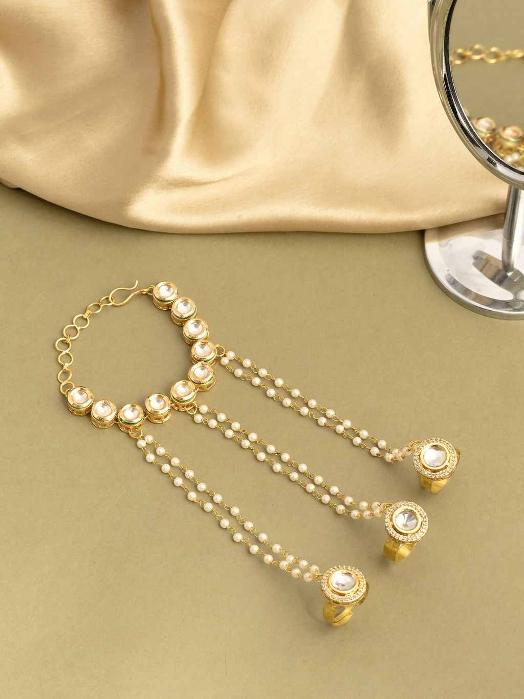 Ruby Raang Noor-E-Pearl Hand Harness - Distacart