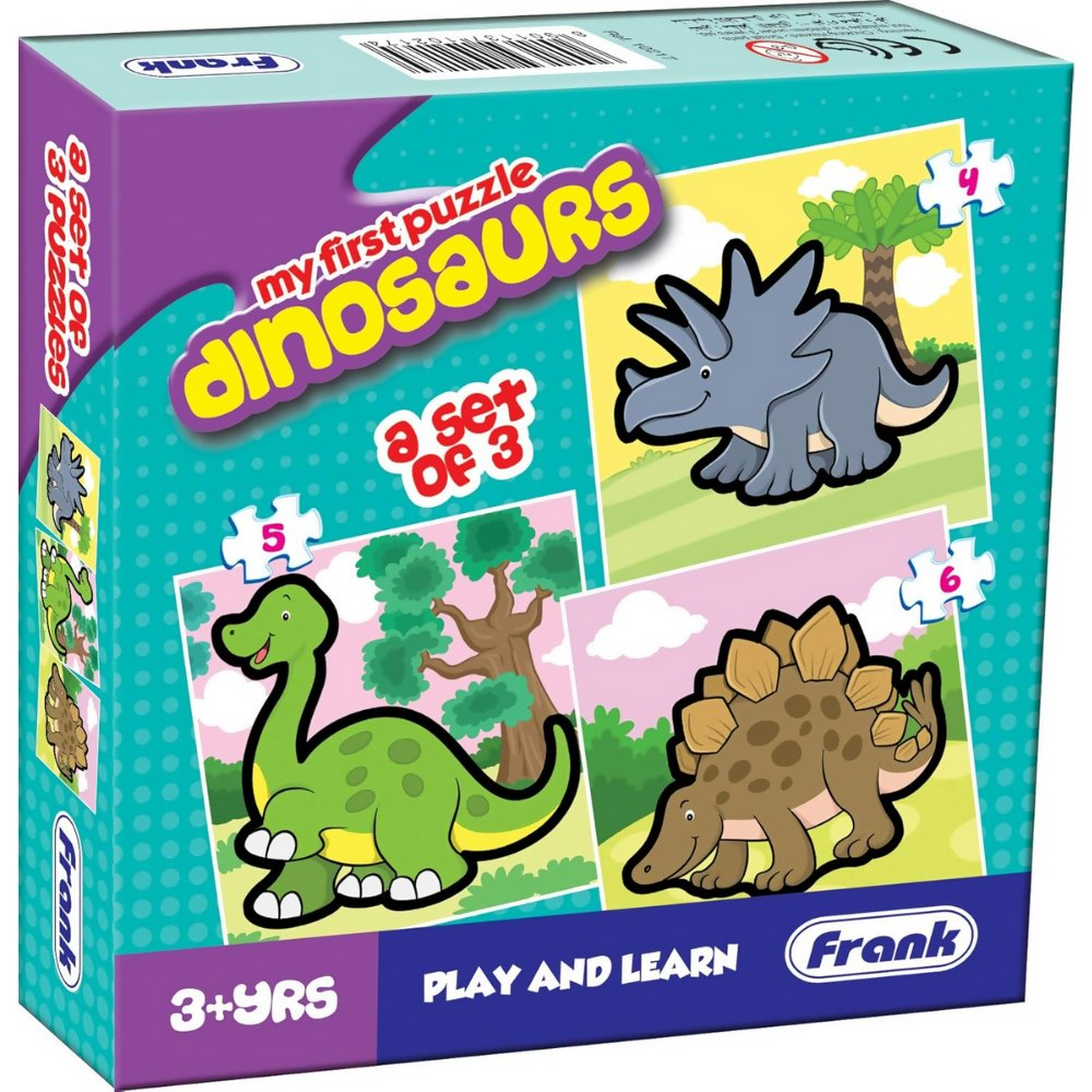 Frank Dinosaurs - A Set of 3 Jigsaw Puzzle for Kids - Distacart
