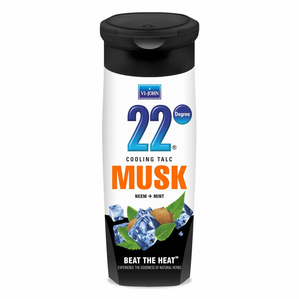 VI-JOHN 22 Degree Cooling Talc Beat the Heat Musk, Neem and Mint
