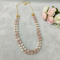 Joban Fashion Women Multi Fresh Water Pearl Necklace With Mauve Color Monolisa Beads - Distacart