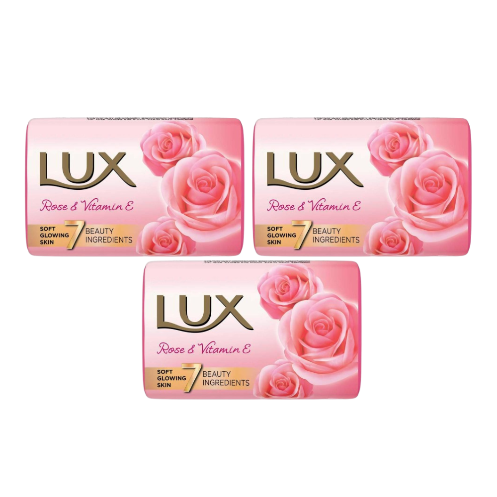 Lux Rose & Vitamin E Soap For Soft Glowing Skin
