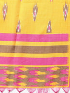 Myshka Mustard Color Cotton Solid Kurta With Pant Dupatta Set