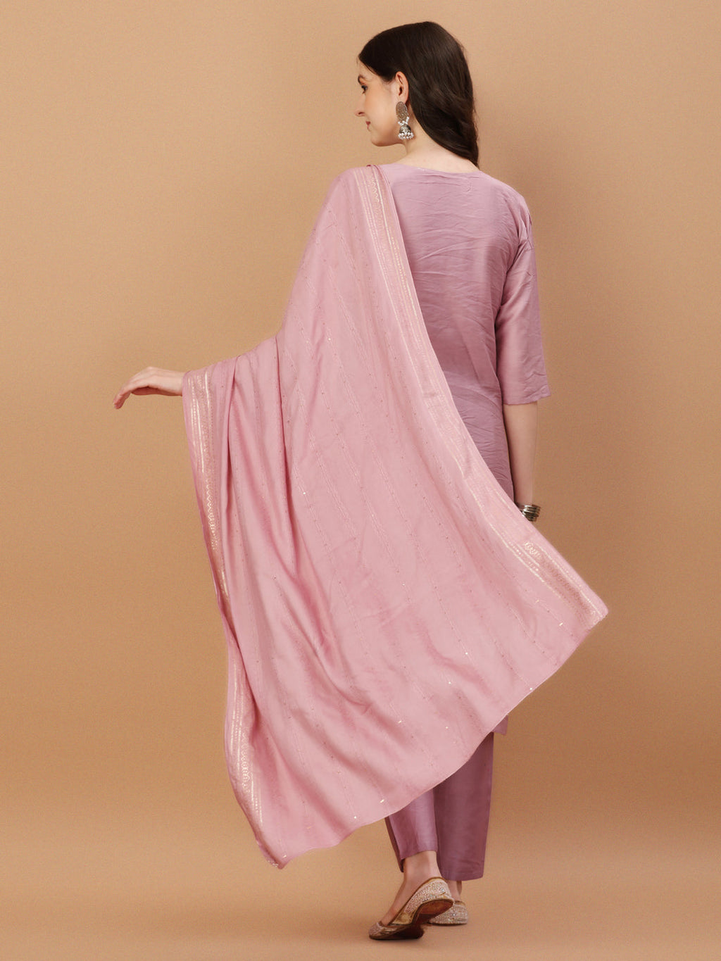 Embroidered Kurta With Pant And Dupatta Set, Multicolor - Hiral Fashion