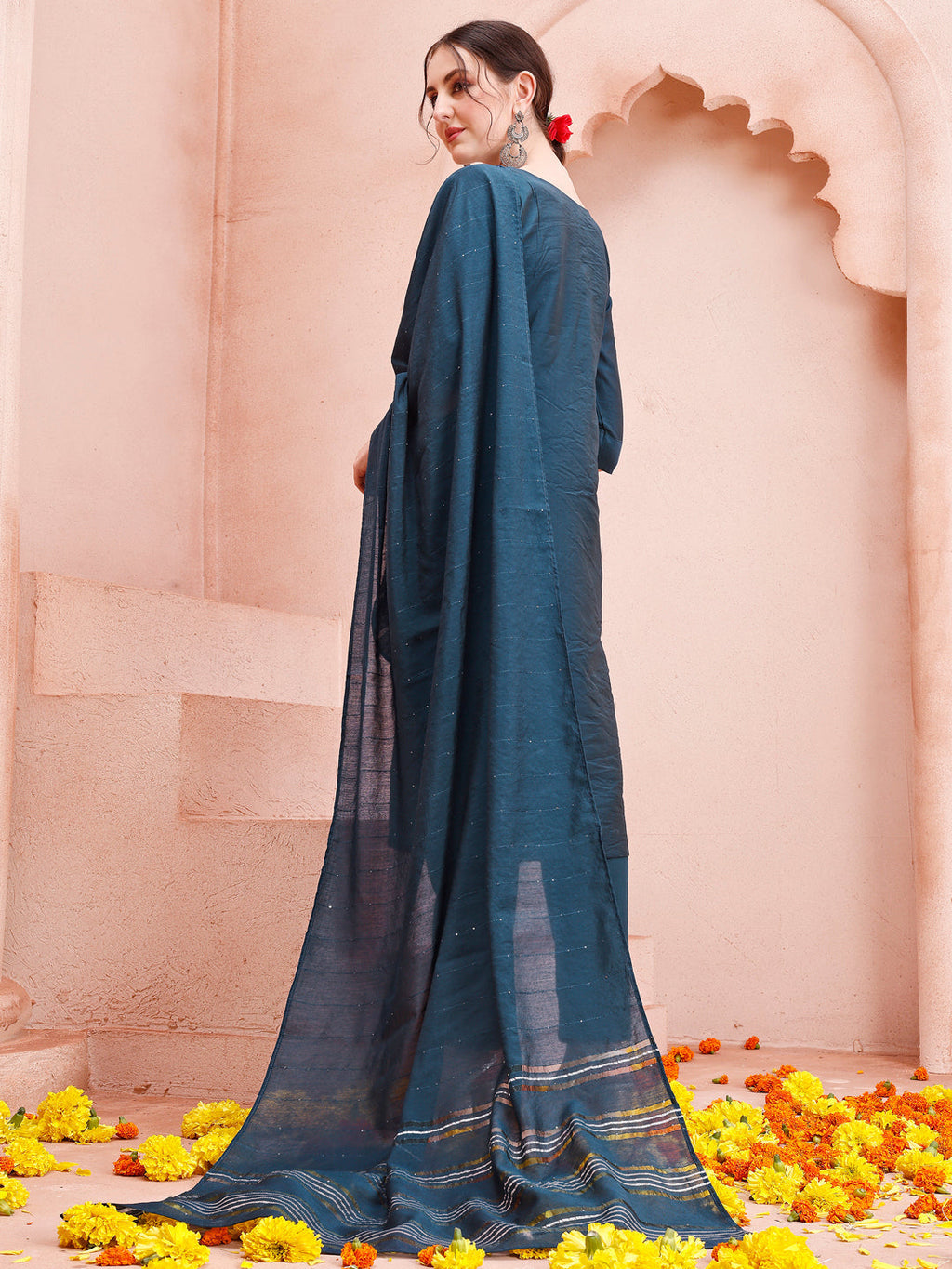 Hand Embroidered Kurta With Pant And Dupatta Set, Multicolor - Hiral Fashion - Distacart