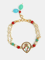 NVR Women & Men Set of 2 Multicolor Artificial Beads Bhaiya Bhabhi Rakhi With Roli Chawal & Chocolate - Distacart