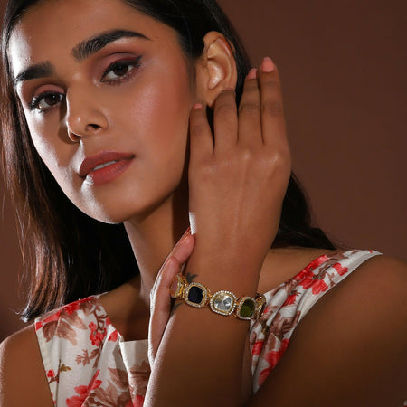 Navratan Bangle- Ruby Raang