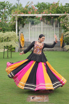Lorenvalley Fashion Multicolor Rayon with Attractive Gota-Patti Lace Lehenga Choli