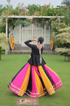 Lorenvalley Fashion Multicolor Rayon with Attractive Gota-Patti Lace Lehenga Choli