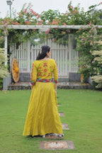 Lorenvalley Fashion Parotgreen Roman Silk with Attractive Gota-Patti Lace Lehenga Choli