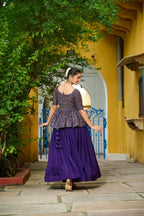 Prazu Fashion Violet Fendy Silk Embroidered Designer Lehenga
