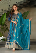 Vedant Vastram Georgette Embroidery & Sequence Work Stitched Ethnic Gown-Rama - Distacart