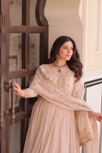 Vedant Vastram Georgette Embroidery & Sequence Work Stitched Ethnic Gown-Chiku - Distacart