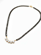 NVR Women Gold Plated Black Beaded Mangalsutra - Distacart