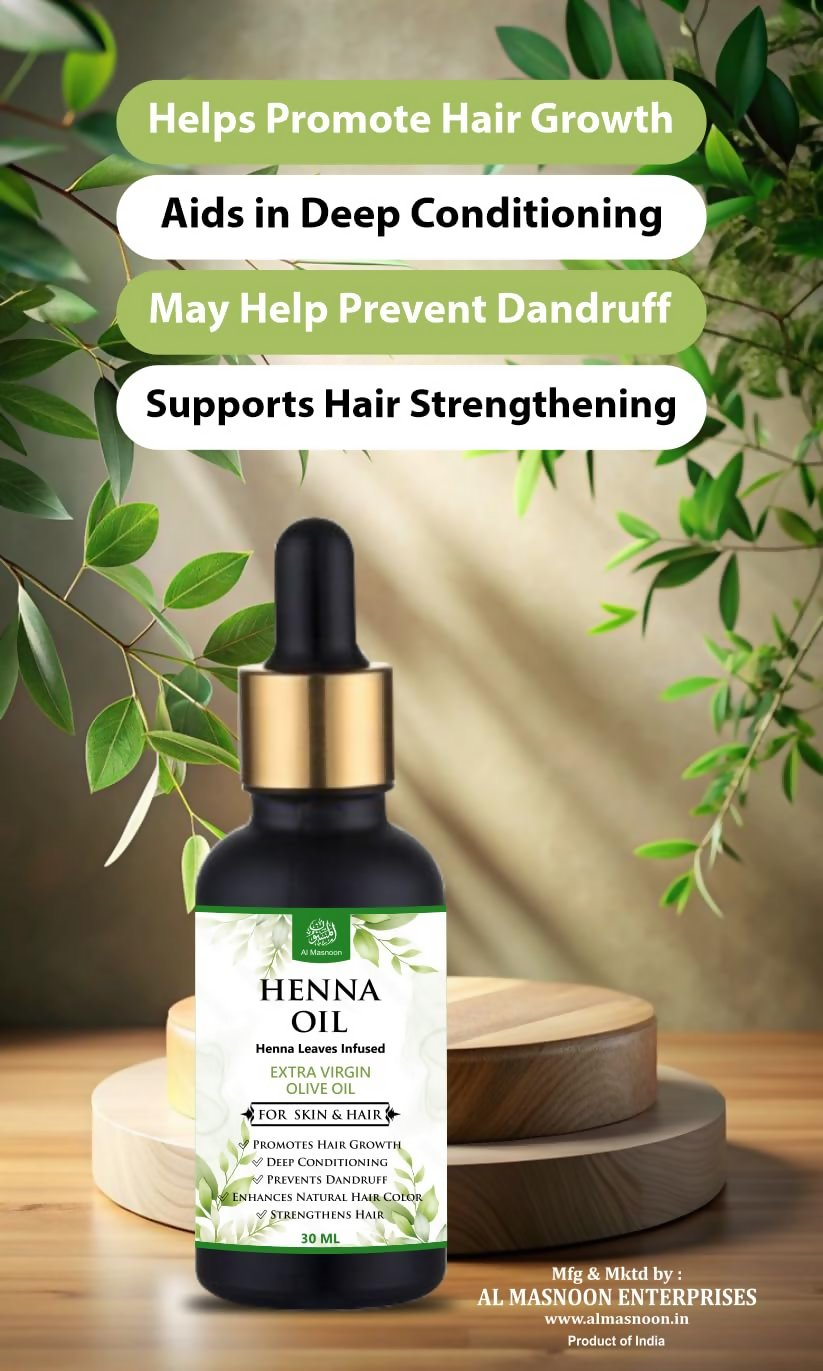 Al Masnoon Henna Oil Henna Leaves Infused In Olive Oil - Distacart