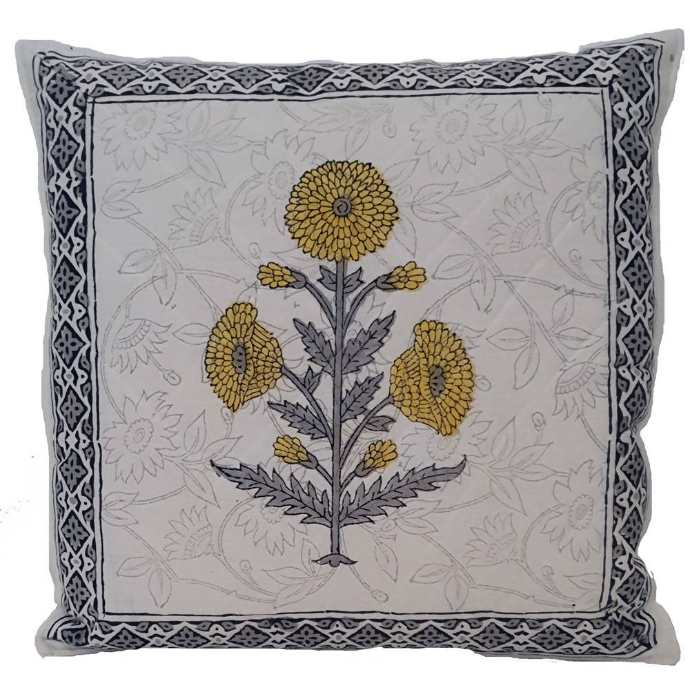 The Decor Nook Yellow Sunflower Print Cushion Cover