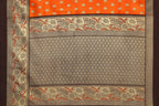 Vamika Orange Printed Art Silk Saree