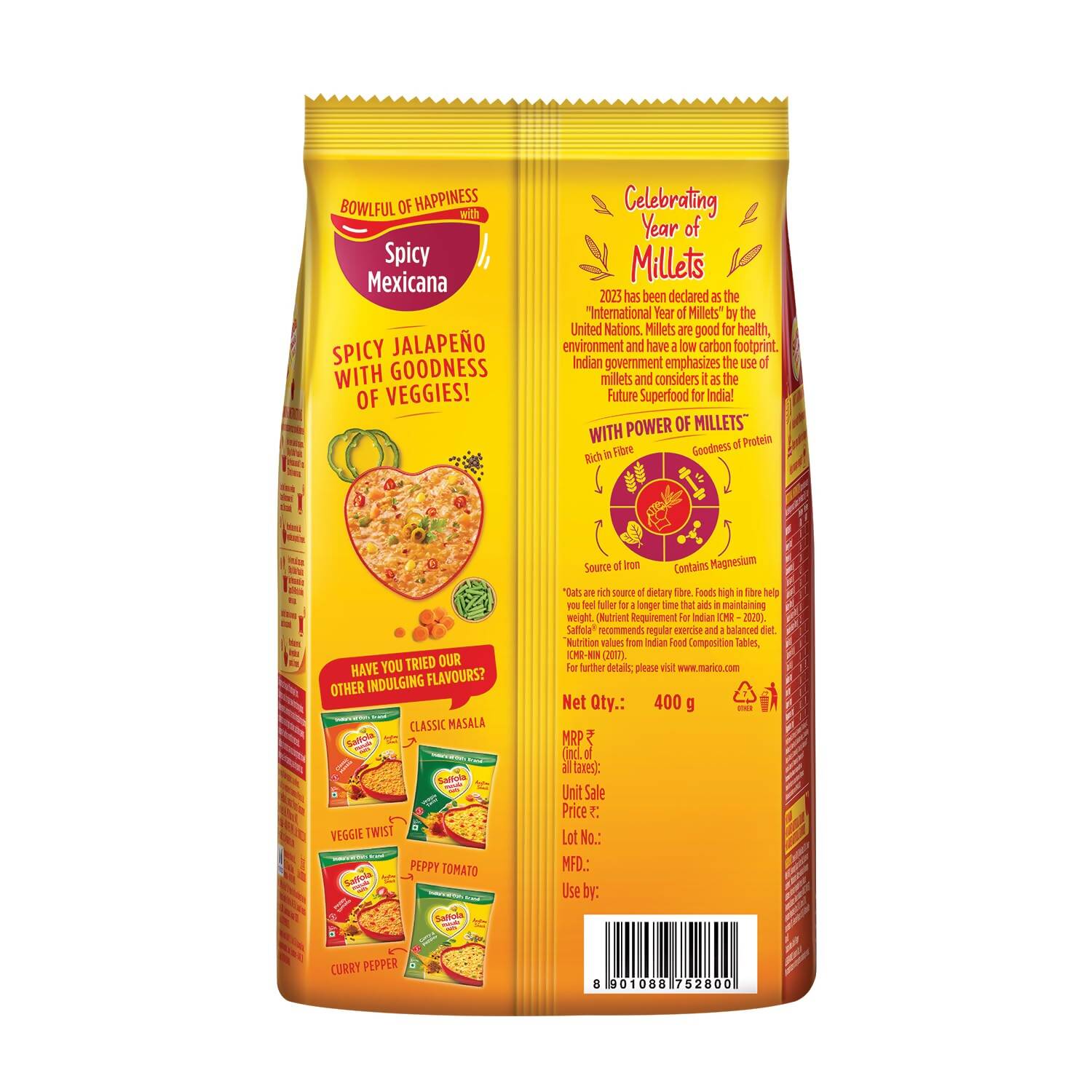 Saffola Spicy Mexican Masala Oats - Distacart