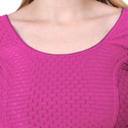 Vamika Cotton Lycra Stretchable Fabric Baby Pink Stretchable Blouse
