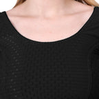 Vamika Cotton Lycra Stretchable Fabric Black Stretchable Blouse