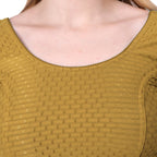 Vamika Cotton Lycra Stretchable Fabric Gold Stretchable Blouse