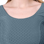 Vamika Cotton Lycra Stretchable Fabric Grey Stretchable Blouse