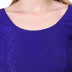 Vamika Cotton Lycra Stretchable Fabric Navy Stretchable Blouse