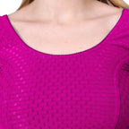 Vamika Cotton Lycra Stretchable Fabric Pink Stretchable Blouse