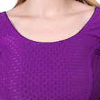 Vamika Cotton Lycra Stretchable Fabric Purple Stretchable Blouse