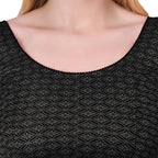Vamika Heavy Double Phase Fabric Black Balloon Sleeves Blouse