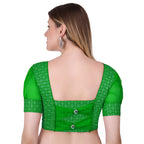 Vamika Heavy Double Phase Fabric Green Balloon Sleeves Blouse