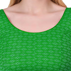 Vamika Heavy Double Phase Fabric Green Balloon Sleeves Blouse